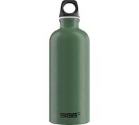 Sigg - Aluminium Water Bottle - Traveller Leaf Green - Swiss Made - Climate Partner Certified - Suitable For Carbonated Drinks - Leakproof - Lightweight - BPA Free - Green - 0.6 L