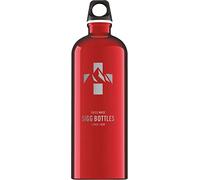 Sigg - Aluminium Water Bottle - Traveller Red Mountain - Swiss Made - Climate Partner Certified - Suitable For Carbonated Drinks - Leakproof - Lightweight - BPA Free - Red - 1L