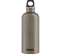 Sigg - Aluminium Water Bottle - Traveller Smoked Pearl - Swiss Made - Climate Partner Certified - Suitable for Carbonated Drinks - Leakproof - Lightweight - BPA-Free - Grey - 0.6 L