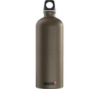 Sigg - Aluminium Water Bottle - Traveller Smoked Pearl - Swiss Made - Climate Partner Certified - Suitable For Carbonated Drinks - Leakproof - Lightweight - BPA Free - Grey - 1L