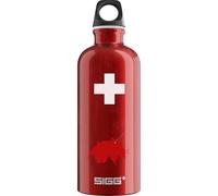 Sigg - Aluminium Water Bottle - Traveller Swiss Country - Swiss Made - Climate Partner Certified - Suitable for Carbonated Drinks - Leakproof - Lightweight - BPA-Free - Red - 0.6 L