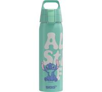 Sigg - Aluminium Water Bottle - WMB One Disney Aloha Stitch - Made in Switzerland - Climatepartner Certified - Suitable for Carbonated Drinks - Leak-Proof - BPA-Free - Black - 0.75 L