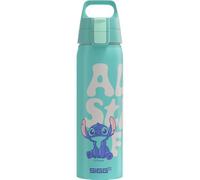 Sigg - Aluminium Water Bottle - WMB One Disney Aloha Stitch - Made in Switzerland - Climatepartner Certified - Suitable for Carbonated Drinks - Leak-Proof - BPA-Free - Black - 0.75 L