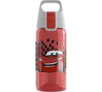 Sigg - Sports Water Bottle For Kids - Viva One Cars (Disney) - Suitable For Carbonated Drinks - Leak-Proof - Dishwasher Safe - BPA Free - For School & Sports - Red - Lightning McQueen Design - 0.5L