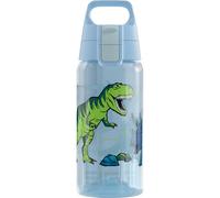 Sigg - Sports Water Bottle For Kids - Viva One Dinosaurs - Suitable For Carbonated Drinks - Leakproof - Dishwasher Safe - BPA Free - School and Bike - Transparent - 0.5L