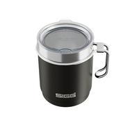 Sigg - Camp Thermo Travel Mug Night Black - with Tritan Lid & Handle - Dishwasher Safe - BPA Free - 18/8 Stainless Steel - Camping & Hiking - Black - 0.36L