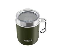 Sigg - Camp Thermo Travel Mug Roasted Green - with Tritan Lid & Handle - Dishwasher Safe - BPA Free - 18/8 Stainless Steel - Camping & Hiking - Dark Green - 0.36L