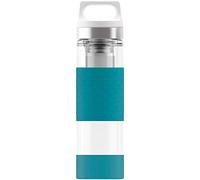 SIGG Hot & Cold Thermal Water Bottle (0.4 L), Pollutant-Free and Insulated Thermos Flask, Thermal Glass Bottle with Silicone Shell