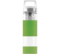 SIGG Hot & Cold Thermal Water Bottle (0.4 L), Pollutant-Free and Insulated Thermos Flask, Thermal Glass Bottle with Silicone Shell