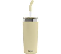 SIGG - Insulated Mug - Travel Mug Helia - With Durable Glass Straw & Cleaning Brush - Leakproof - BPA Free - 18/8 Stainless Steel - 0.45L/0.6L