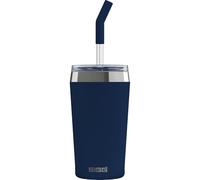 SIGG - Insulated Mug - Travel Mug Helia - With Durable Glass Straw & Cleaning Brush - Leakproof - BPA Free - 18/8 Stainless Steel - 0.45L/0.6L