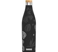 SIGG - Insulated Water Bottle - Meridian - Leakproof - Extra Slim - BPA Free - Plastic Free - Double Walled 18/8 Stainless Steel - Bamboo Screw Top - Black - 0.5 L