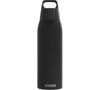 SIGG - Insulated Water Bottle - Shield Therm One Black - Suitable for Carbonated Beverages - Leakproof - Dishwasher Safe - BPA Free - 90% Recycled Stainless Steel - Black - 1L