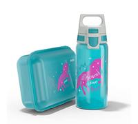 Sigg - Kids Water Bottle 0.5L & Lunchbox 1L - Viva Unicorn Gift Set - Lightweight - Dishwasher Safe - BPA Free - Ideal For School - Blue