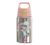Sigg - Stainless Steel Kids Water Bottle - Shield One Uni Skate - Suitable For Carbonated Beverages - Leakproof - Lightweight - BPA Free - Brushed with Unicorn - 0.5L