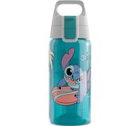 Sigg - Kids Water Bottle - Viva One Disney Stitch Surfing - Suitable For Carbonated Beverages - Leakproof - Dishwasher Safe - BPA Free - Sports & Bike - Light Blue - 0.5L