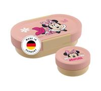 Sigg - LUMO Kids Lunch Box Disney Minnie Junior Plus - Inner Tray & Leakproof Snack Box - Microwave & Dishwasher Safe - BPA-Free - Lightweight - for School & Leisure - Light Pink & Yellow - 800ML