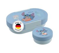 Sigg - LUMO Kids Lunch Box Disney Stitch Surfing Plus - Inner Shell & Leak-Proof Snack Box - Microwave & Dishwasher Safe - BPA-Free - Lightweight - for School, Nursery & Leisure - Light Blue - 800 ml