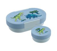Sigg - LUMO Kids Lunchbox Dinosaurs Plus - Inner Tray & Leakproof Snack Box - Microwave & Dishwasher Safe - BPA Free - Lightweight - Made in Germany - for School, Daycare & Playtime - Blue - 800ML