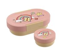 Sigg - LUMO Kids Lunchbox Rainbow Plus - Inner Tray & Leakproof Snack Box - Microwave & Dishwasher Safe - BPA Free - Lightweight - Made in Germany - for School, Daycare & Playtime - Pink - 800ML