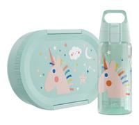 Sigg - LUMO Kids Set Unistars - Viva One Kids Water Bottle 0.5L & LUMO Kids Lunch Box 0.8L - Microwave & dishwasher safe - BPA-free - Lightweight - For School & Leisure - Blue