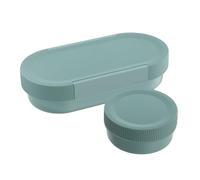 Sigg - LUMO Lunchbox L Morning Blue - with Divider & Leakproof Snack Box - Microwave & Dishwasher Safe - BPA Free - Lightweight Polypropylene - Swiss Design, Made in Germany - for Work & School - 1 L