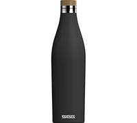 SIGG Meridian Black Drinking Bottle (0.5 L), pollutant-Free and Leak-Proof Water Bottle Made of Stainless Steel, Double-Wall Insulated Bottle for Cold and hot Drinks