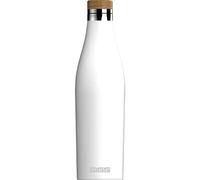 SIGG Meridian White Drinking Bottle (0.5 L), pollutant-Free and Leak-Proof Water Bottle Made of Stainless Steel, Double-Wall Insulated Bottle for Cold and hot Drinks