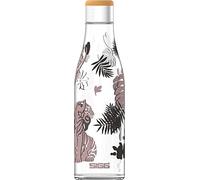 SIGG Metis Sumatra Glass Water Bottle (0.6 L), Plastic-free and Leak-proof Flask, Heat-resistant and BPA Free Water Bottle, Cooperation with One Tree Planted