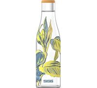 SIGG Metis Sumatra Glass Water Bottle (0.6 L), Plastic-free and Leak-proof Flask, Heat-resistant and BPA Free Water Bottle, Cooperation with One Tree Planted