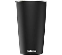 Sigg Neso Cup Black Insulated Reusable Coffee Cup (0.4 L), Pollutant Free and Double Walled Thermal Coffee Cup, Travel Coffee Cup Made of 18/8 Stainless Steel
