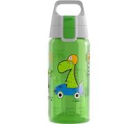 Sigg - Sports Water Bottle For Kids - Viva One Dino Race - Suitable For Carbonated Drinks - Leakproof - Dishwasher Safe - BPA Free - School & Bike - Aqua - 0.5L