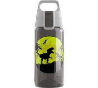 Sigg - Sports Water Bottle For Kids - Viva One Dino - Suitable For Carbonated Drinks - Leakproof - Dishwasher Safe - BPA Free - School & Bike - Grey - 0.5L