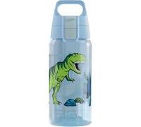 Sigg - Sports Water Bottle For Kids - Viva One Dinosaurs - Suitable For Carbonated Drinks - Leakproof - Dishwasher Safe - BPA Free - School and Bike - Transparent - 0.5L