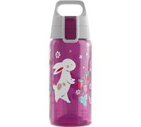 Sigg - Sports Water Bottle For Kids - Viva One Happy Bunnies - Suitable For Carbonated Drinks - Leakproof - Dishwasher Safe - BPA Free - School & Bike - Pink - 0.5L