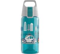 Sigg - Sports Water Bottle For Kids - Viva One Police - Suitable For Carbonated Drinks - Leakproof - Dishwasher Safe - BPA Free - School & Bike - Aqua - 0.5L