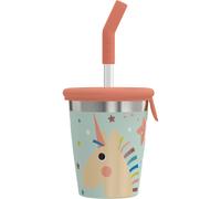 Sigg - Stainless Steel Children's Cup with Silicone Lid and Straw - Splash-Proof - BPA-Free - Lightweight and Robust - Unicorn - 0.35 L