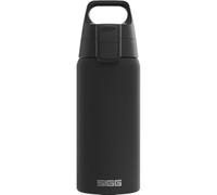 Sigg - Stainless Steel Insulated Water Bottle - Shield Therm One - Suitable For Carbonated Beverages - Leakproof - Dishwasher Safe - BPA Free - 90% Recycled - For the Outdoor - Black - 0.5L