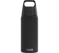 Sigg - Stainless Steel Insulated Water Bottle - Shield Therm One - Suitable For Carbonated Beverages - Leakproof - Dishwasher Safe - BPA Free - 90% Recycled - For the Outdoor - Black - 0.5L