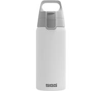 Sigg - Stainless Steel Insulated Water Bottle - Shield Therm One - Suitable For Carbonated Beverages - Leakproof - Dishwasher Safe - BPA Free - 90% Recycled - For the Outdoor - White - 0.5L