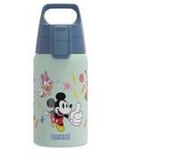 Sigg - Stainless Steel Kids Water Bottle - Shield One Disney Mickey & Friends - Suitable For Carbonated Beverages - Leakproof - Lightweight - BPA Free - Blue Mickey - 0.5L