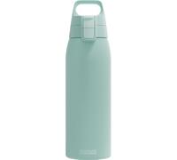 Sigg - Stainless Steel Water Bottle - Shield ONE Milky Blue - Suitable for Carbonated Drinks - Leak-Proof - Feather-Light - BPA-Free - Outdoor & Fitness Blue - 1L