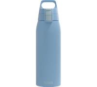 Sigg - Stainless Steel Water Bottle - Shield ONE Water Blue - Suitable for Carbonated Drinks - Leak-Proof - Feather-Light - BPA-Free - Outdoor & Fitness - Blue - 1L
