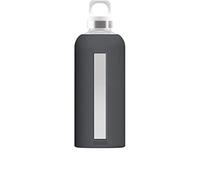 SIGG Star Water Bottle (0.5 L / 0.85 L), Pollutant-Free and Leak-Proof Glass Bottle, Heat-Resistant Glass Water Bottle with Silicone Case
