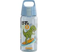 Sigg - Tritan Renew Water Bottle Kids - Total Colour ONE Kids Let's Go - Suitable for Carbonated Drinks - Dishwasher Safe - Leak-Proof - BPA-Free - Sport & School - Dino - Blue - 0.5L