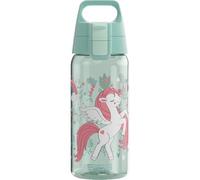 Sigg - Tritan Renew Water Bottle Kids - Total Colour ONE Kids Uniflower - Suitable for Carbonated Drinks - Dishwasher Safe - Leak-Proof - BPA-Free - Sport & School - Mint Green- 0.5L