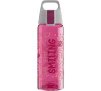 Sigg - Tritan Water Bottle - Total Color ONE Keep Smiling - Suitable For Carbonated Beverages - Dishwasher Safe - Leakproof - Featherweight BPA Free - 0.6L
