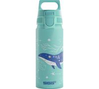 Sigg - Aluminium Kids Water Bottle - WMB ONE Dive - Suitable For Carbonated Beverages - Leakproof - Lightweight - BPA Free - Climate Neutral Certified - Light Blue - 0.6L