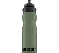 Sigg WMB Sports Leaf Green Touch Water Bottle (0.75 L), Pollutant-Free and Leak-Proof Metal Bottle, Lightweight Aluminium Bottle for Sports