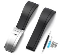 Sight Focus 20mm 21mm 22mm Rubber Watch Strap for Rolex Cosmograph Daytona, Submariner, Yacht-Master, GMT-Master, Sea Dweller, Sky Dweller, Air-King, Datejust, Day-Date, Explorer, 22mm, Rubber, Free